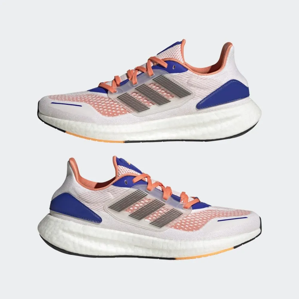 adidas Men's Pureboost 22 Running Shoe, White/Night Metallic (Heat.RDY), 10.5