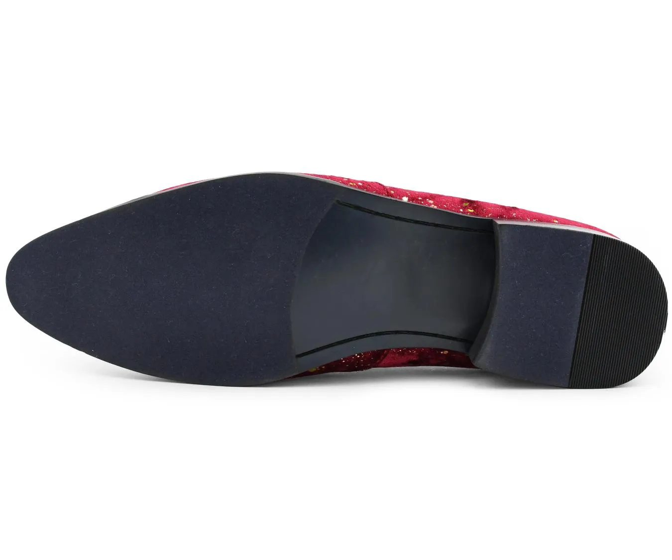 Amali Chaz Red Men’s Gold Glitter Dress Shoes