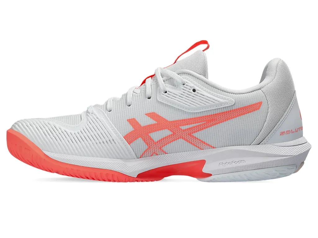 Asics Women's SOLUTION SPEED FF 3 Tennis Shoes in White/Sun Coral