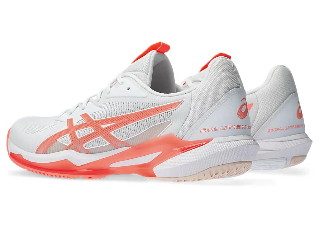 Asics Women's SOLUTION SPEED FF 3 Tennis Shoes in White/Sun Coral