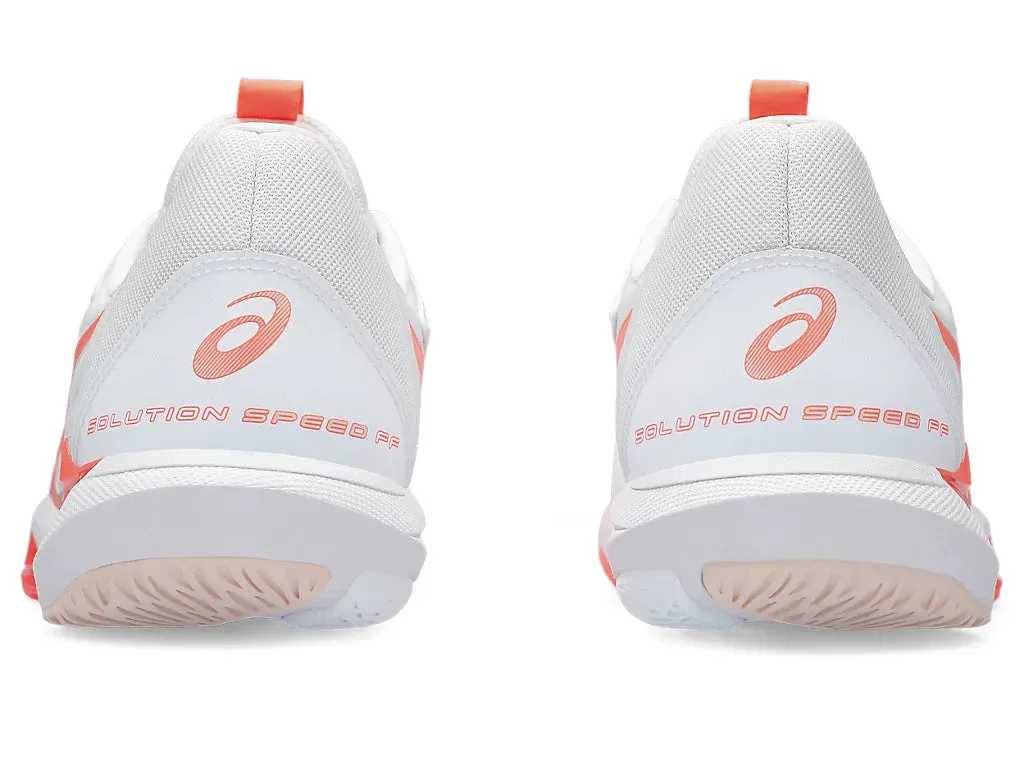 Asics Women's SOLUTION SPEED FF 3 Tennis Shoes in White/Sun Coral