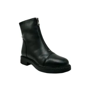 BONAVI 1W27-23 Zip Up Stone Ankle Boots