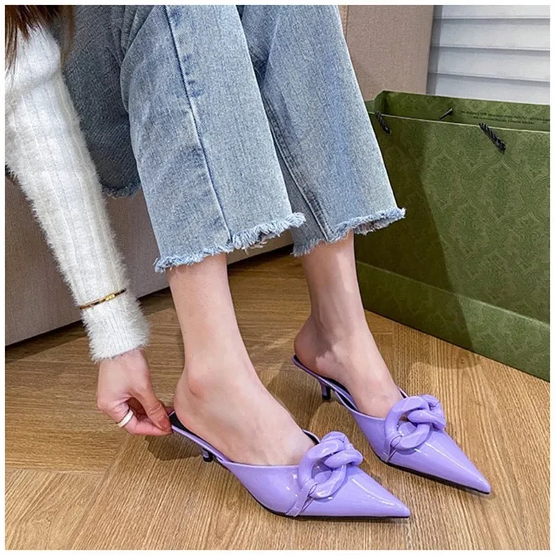 Candy Colors Chain Mules
