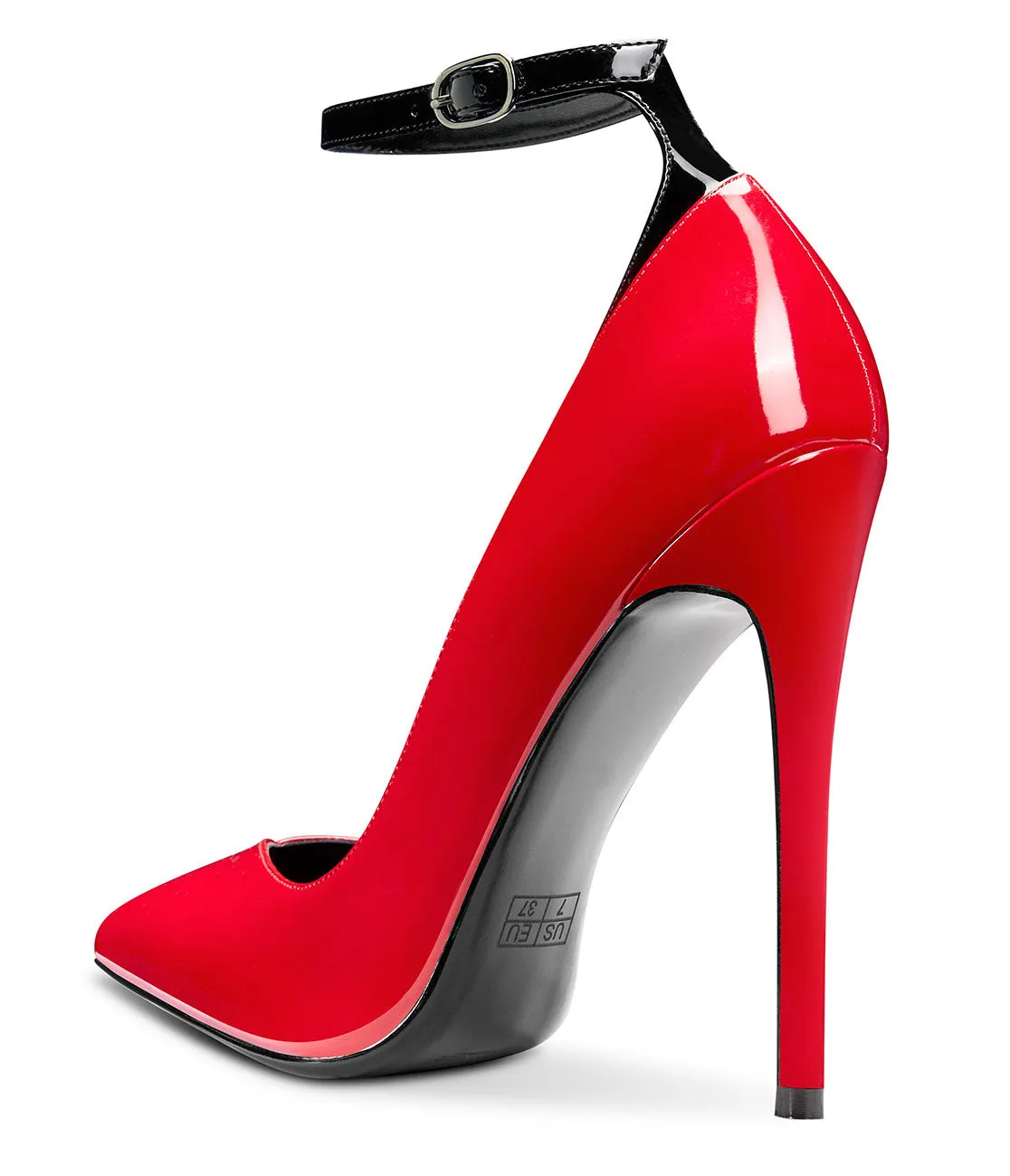 CASTAMERE Womens Sexy Ankle Strap High Heels Pumps Elegant Pointy Toe Stilettos 12CM Heel Shoes