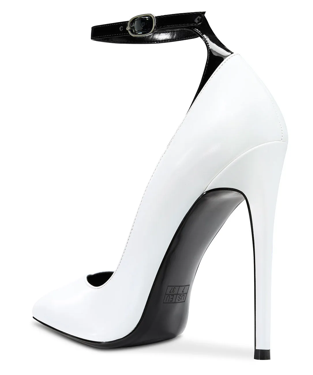 CASTAMERE Womens Sexy Ankle Strap High Heels Pumps Elegant Pointy Toe Stilettos 12CM Heel Shoes