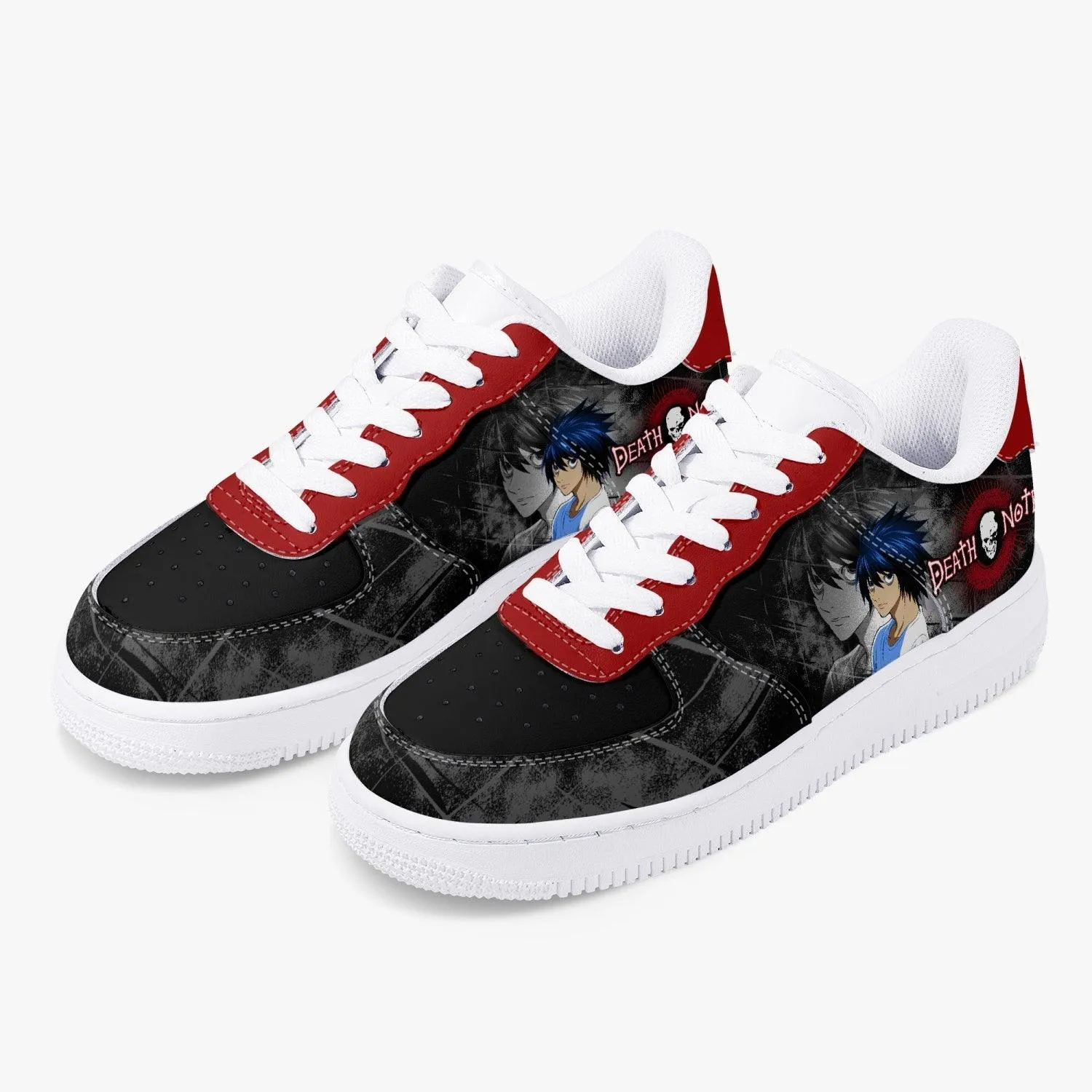 Death Note L Black Red AF1 Anime Shoes