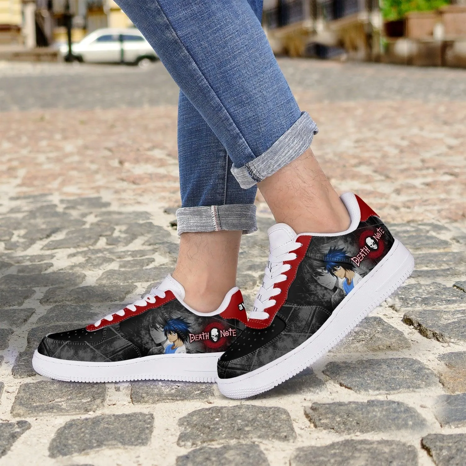 Death Note L Black Red AF1 Anime Shoes