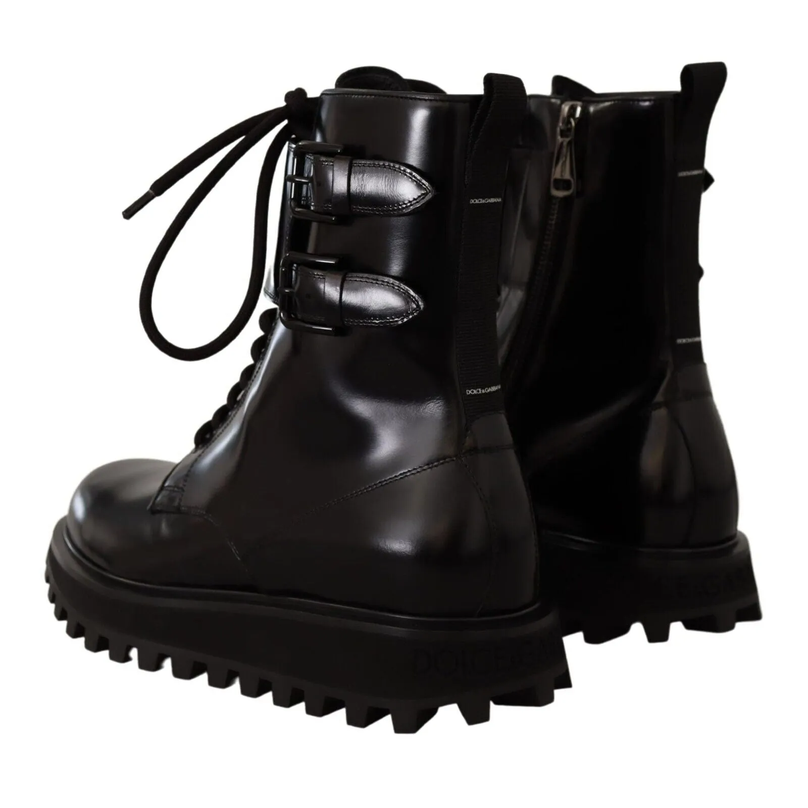 Dolce & Gabbana Elegant Black Leather Ankle Boots
