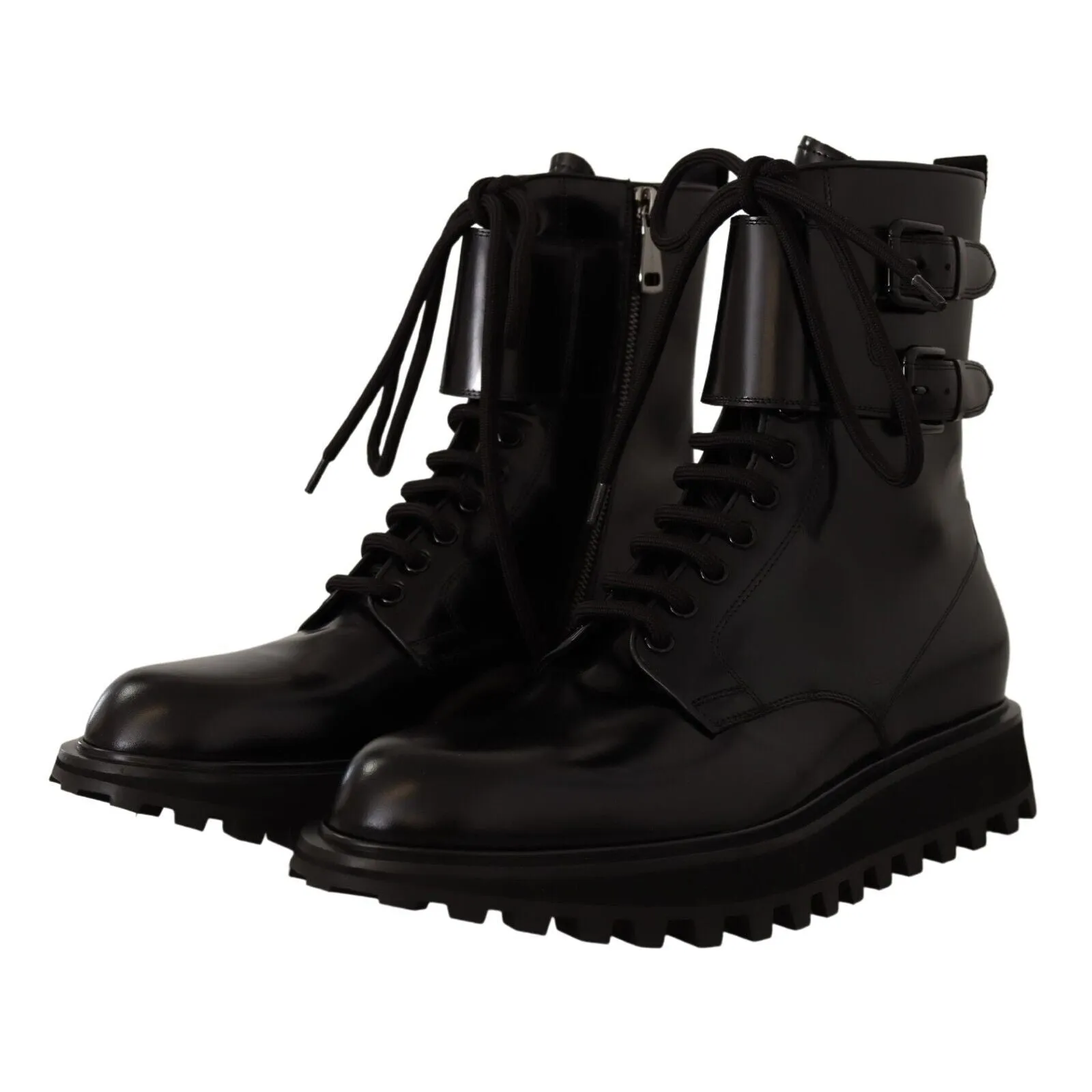 Dolce & Gabbana Elegant Black Leather Ankle Boots