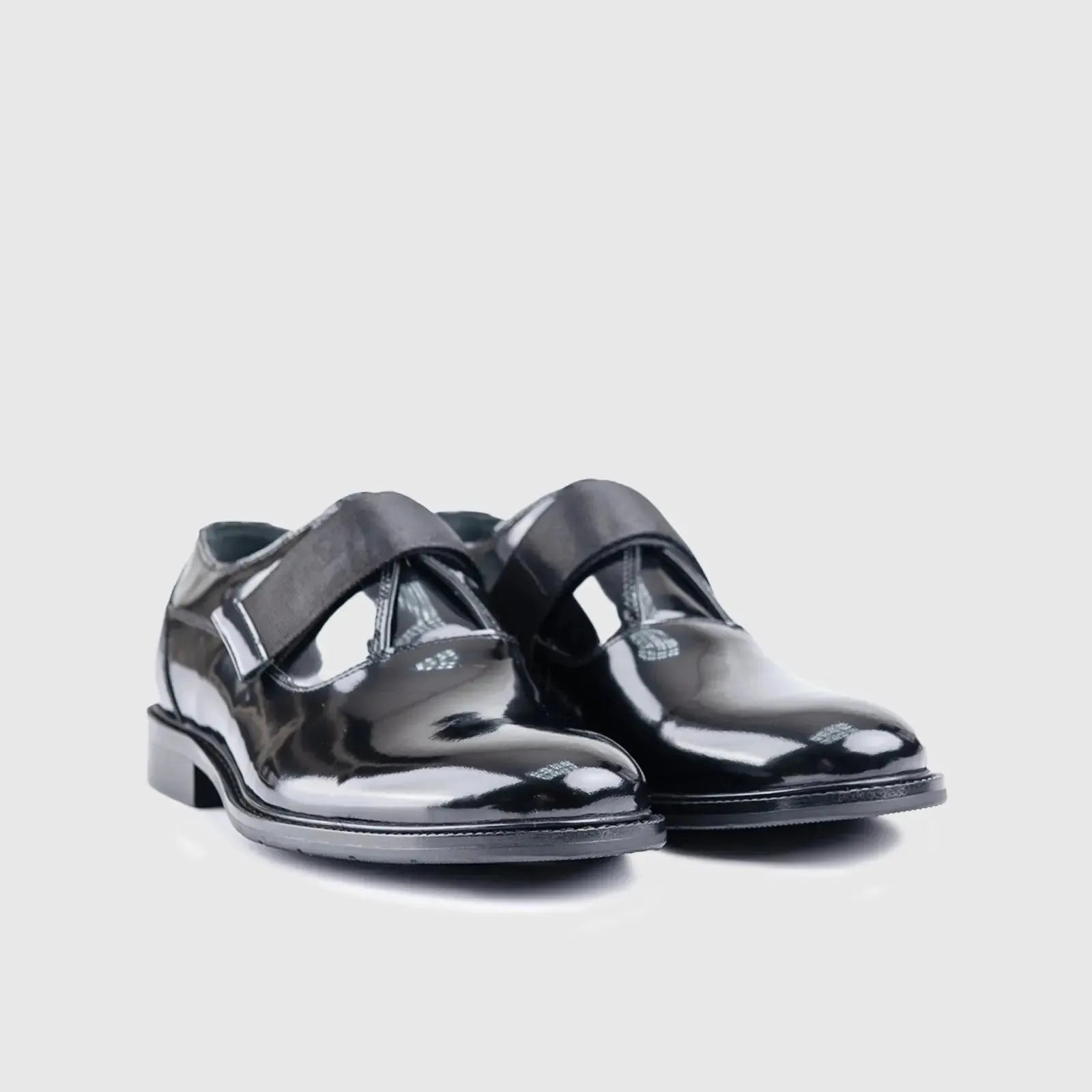 Dress Single Strap Black Patent EL038