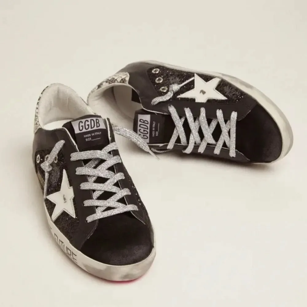 Golden Goose LTD Sneakers With Glitter And Handwritten Lettering