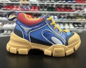 Gucci Flashtrek Sneakers 100% Authentic Blue Toddler Size EU 24 US 8 Worn Once