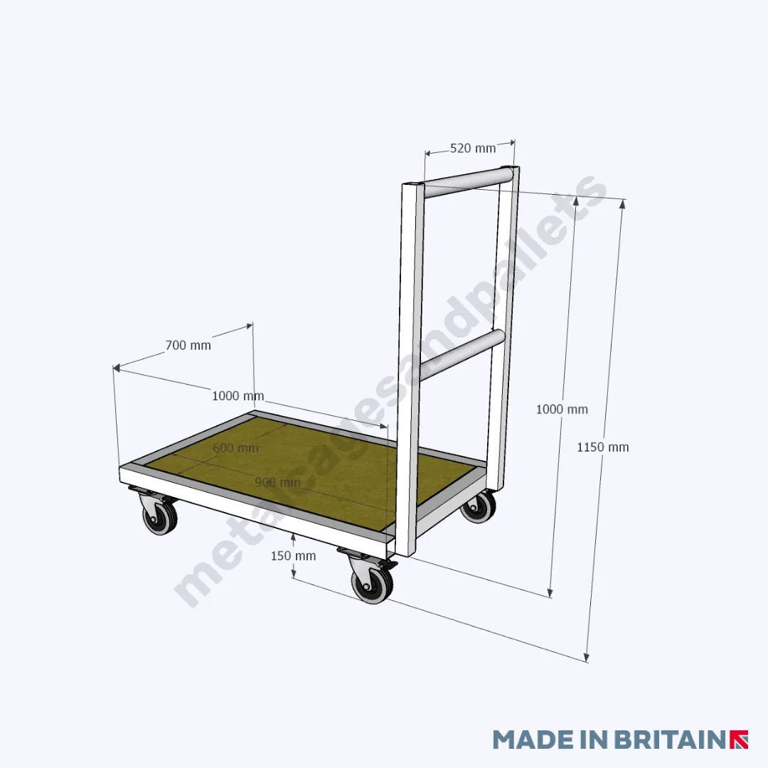 Heavy Duty Platform Truck/Trolley 750/1000KG Capacity
