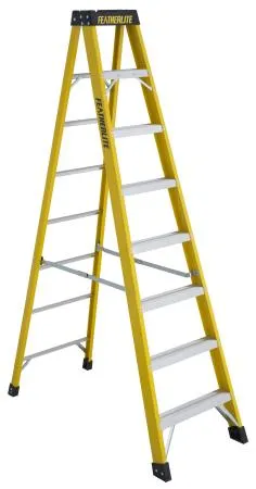 Ladder - Featherlite Series 6900 8′ Extra Heavy Duty Fiberglass Step Ladder, 6908