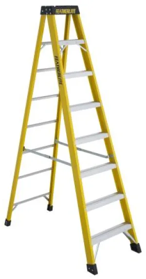 Ladder - Featherlite Series 6900 8′ Extra Heavy Duty Fiberglass Step Ladder, 6908