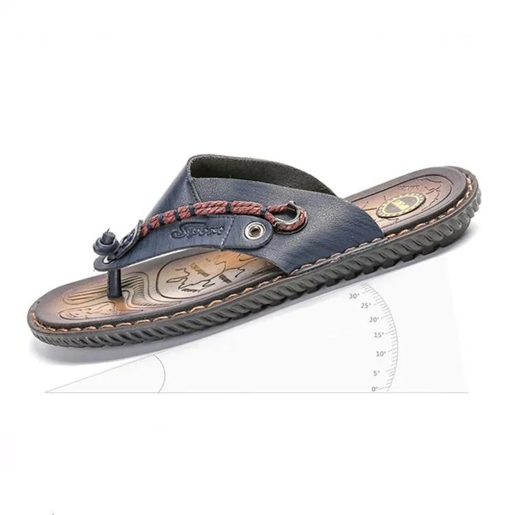 Men's flat flip flops fashion beach sandals