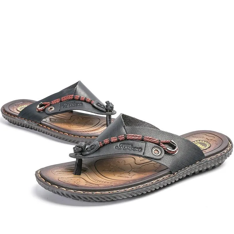 Men's flat flip flops fashion beach sandals