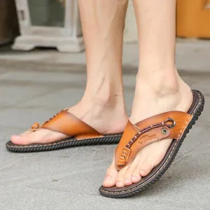 Men's flat flip flops fashion beach sandals