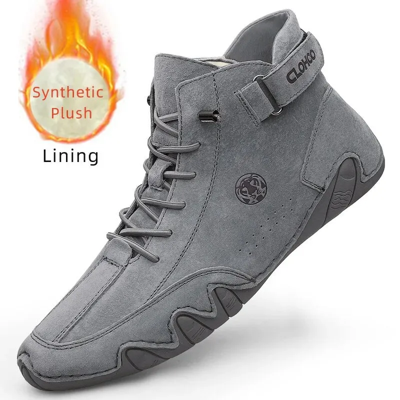 Men's Genuine Leather  Winter Warm Boots