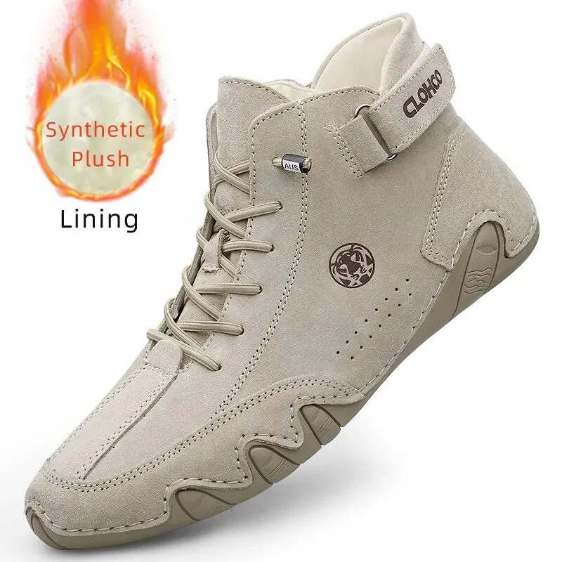 Men's Genuine Leather  Winter Warm Boots