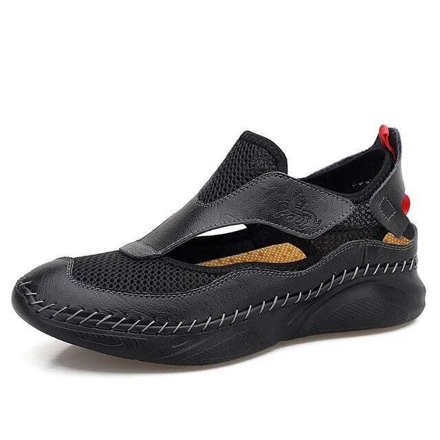 Men's Summer Breathable Leather Sandals