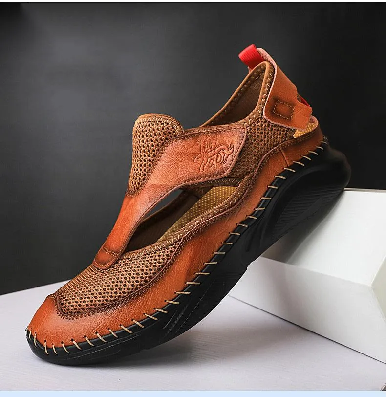 Men's Summer Breathable Leather Sandals