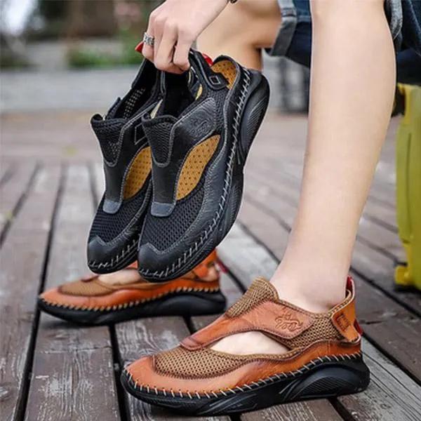 Men's Summer Breathable Leather Sandals