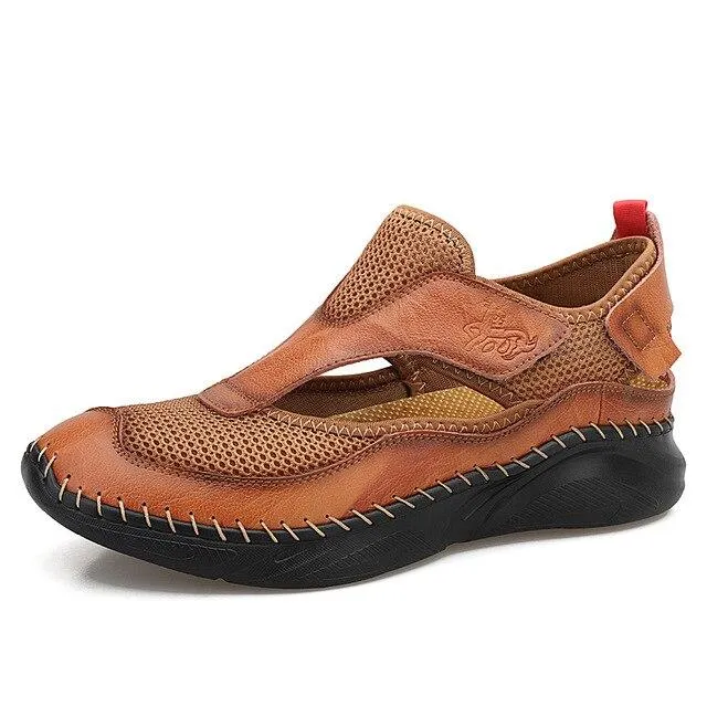 Men's Summer Breathable Leather Sandals