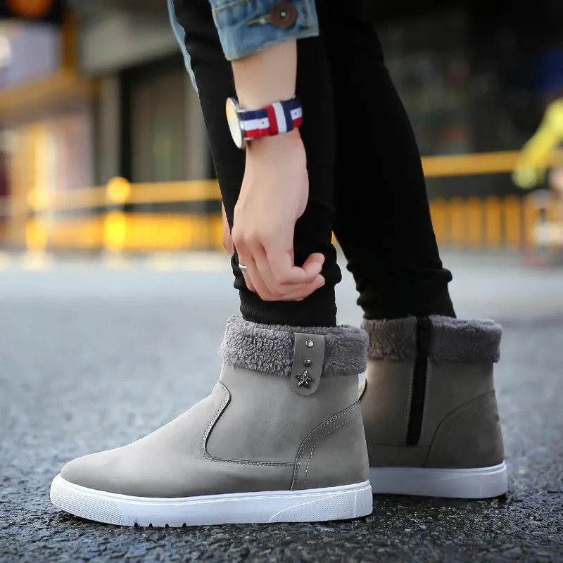 Men's Winter Warm Fleece Martin Boots