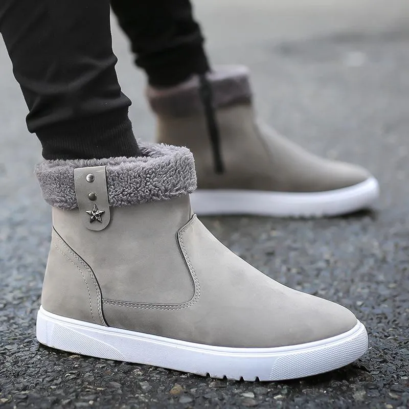 Men's Winter Warm Fleece Martin Boots