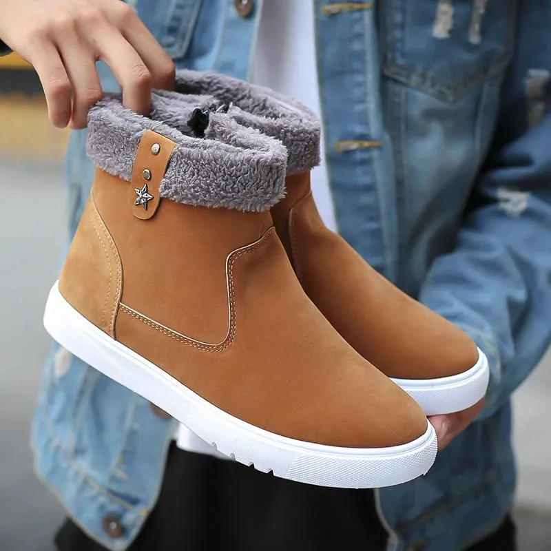Men's Winter Warm Fleece Martin Boots