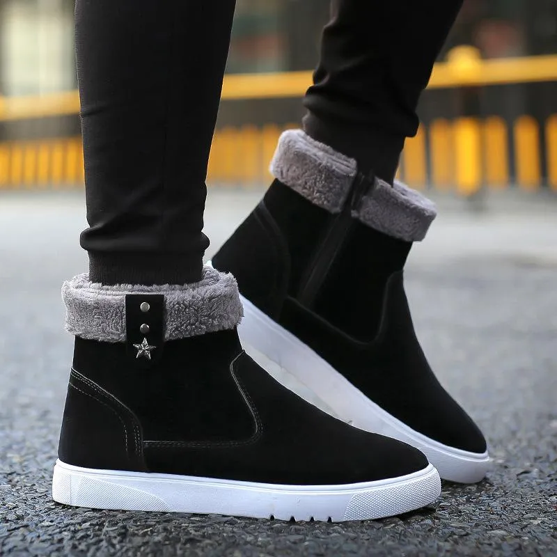Men's Winter Warm Fleece Martin Boots