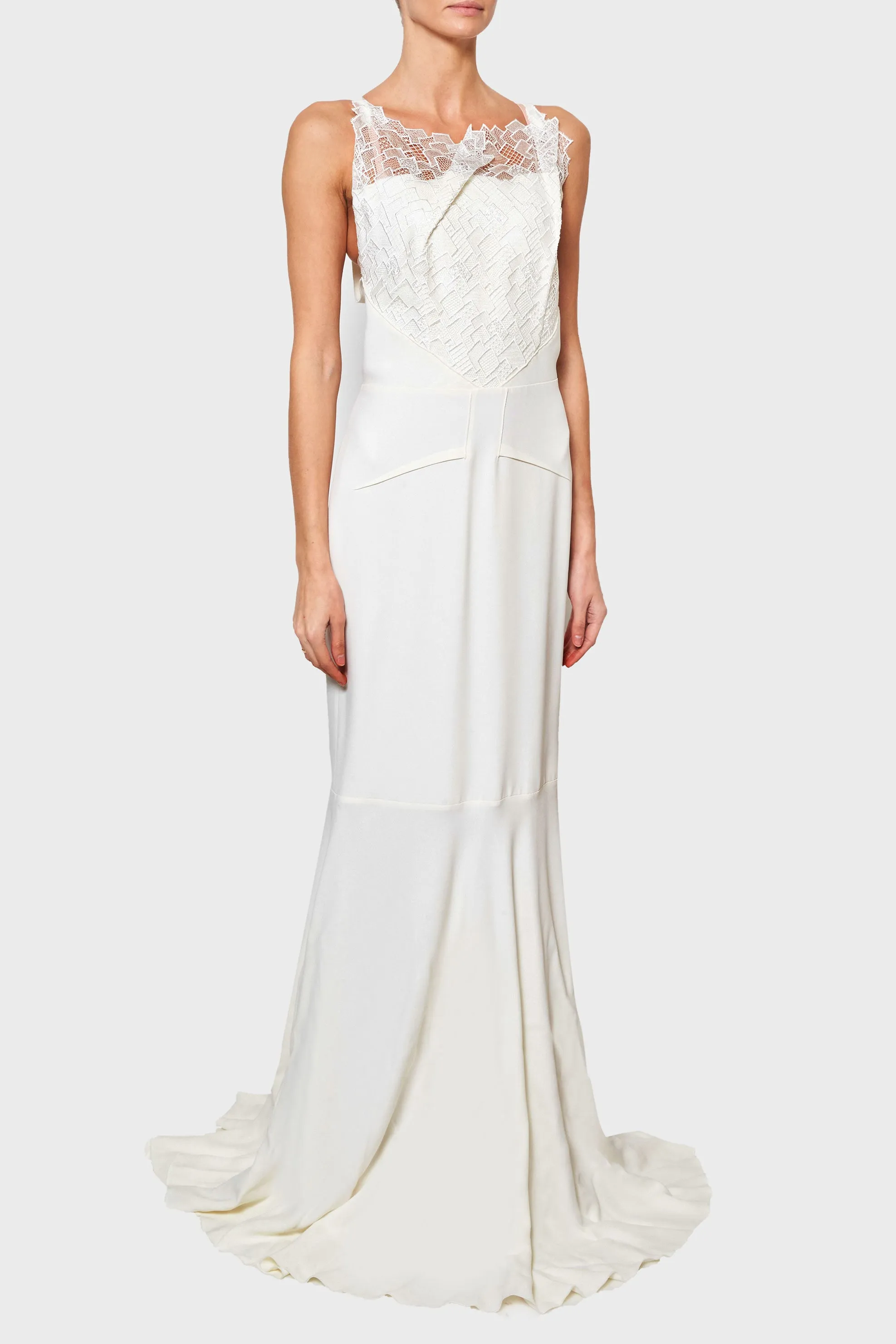 Mirah Geometric Overlay Dress