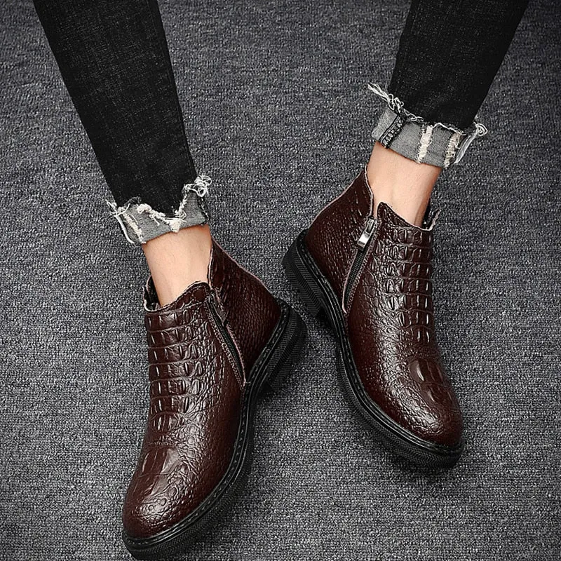 Ostranuxe Executive Leather Ankle Boots