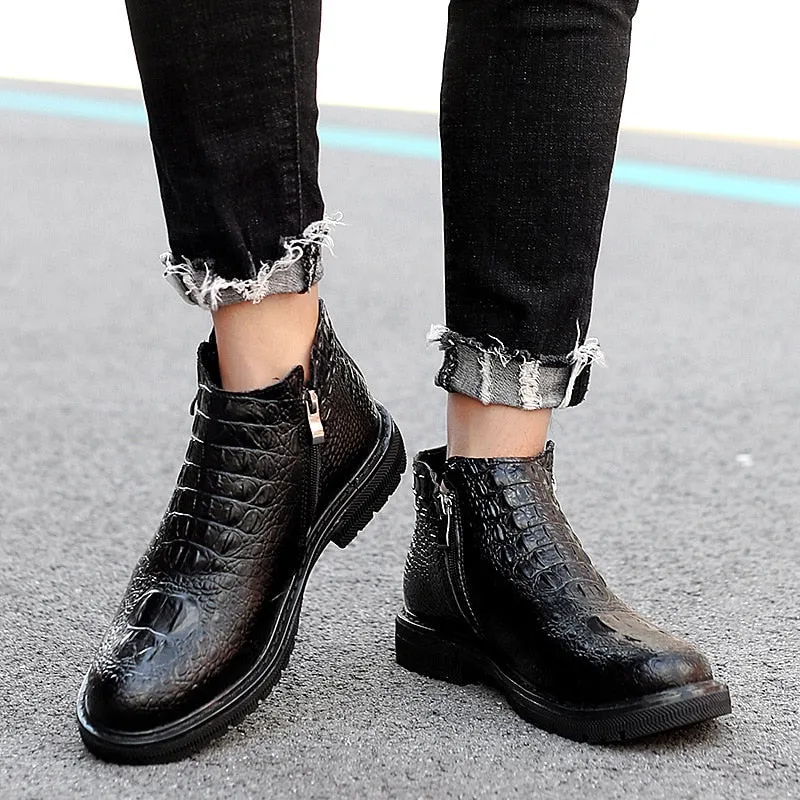 Ostranuxe Executive Leather Ankle Boots