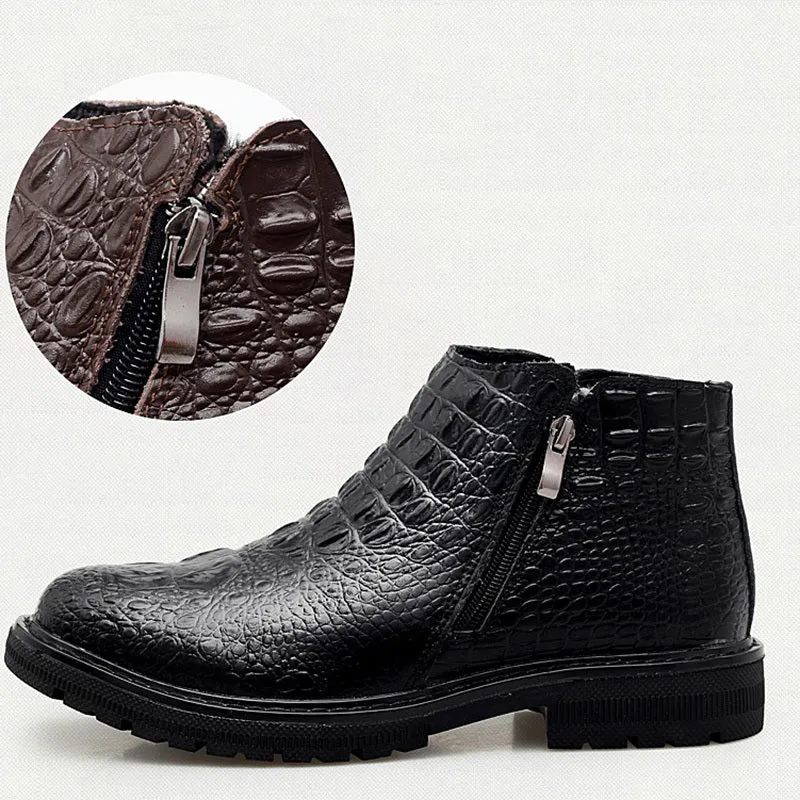 Ostranuxe Executive Leather Ankle Boots