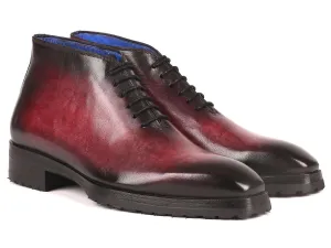 Paul Parkman Men's Handcrafted Bordeaux Ankle Boots