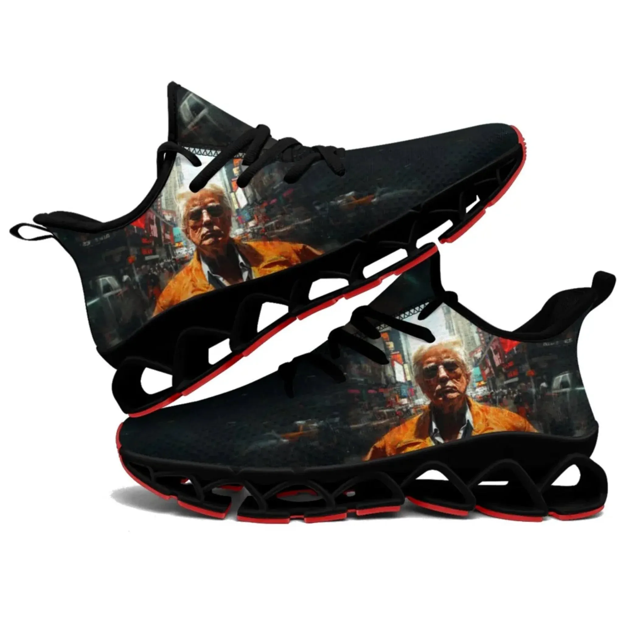 Personalized Trump Sneakers, Custom Lace-Up Pride Shoes, Patriotic Unisex Walking Shoes