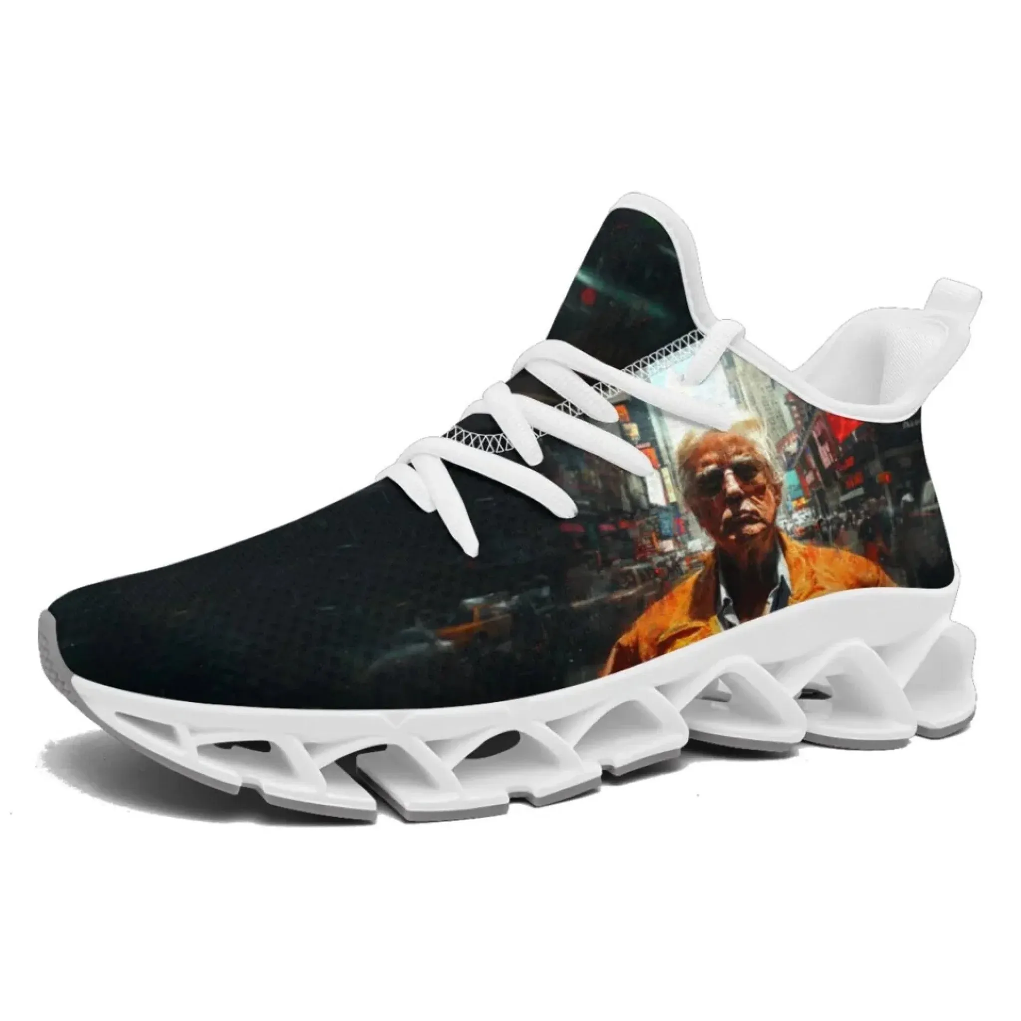 Personalized Trump Sneakers, Custom Lace-Up Pride Shoes, Patriotic Unisex Walking Shoes