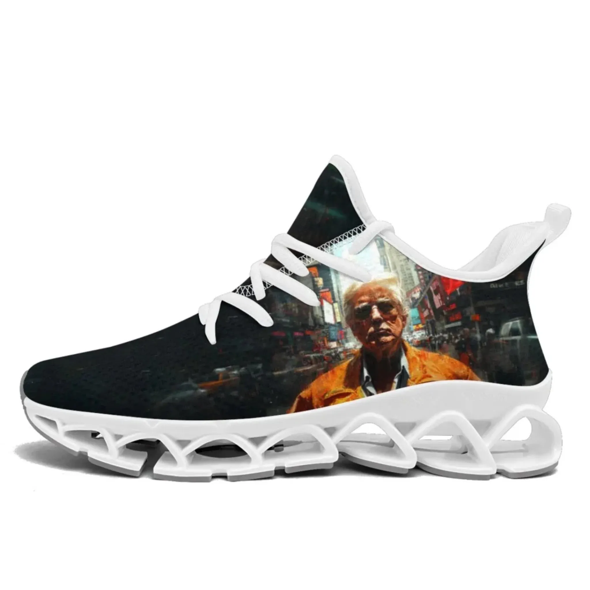 Personalized Trump Sneakers, Custom Lace-Up Pride Shoes, Patriotic Unisex Walking Shoes