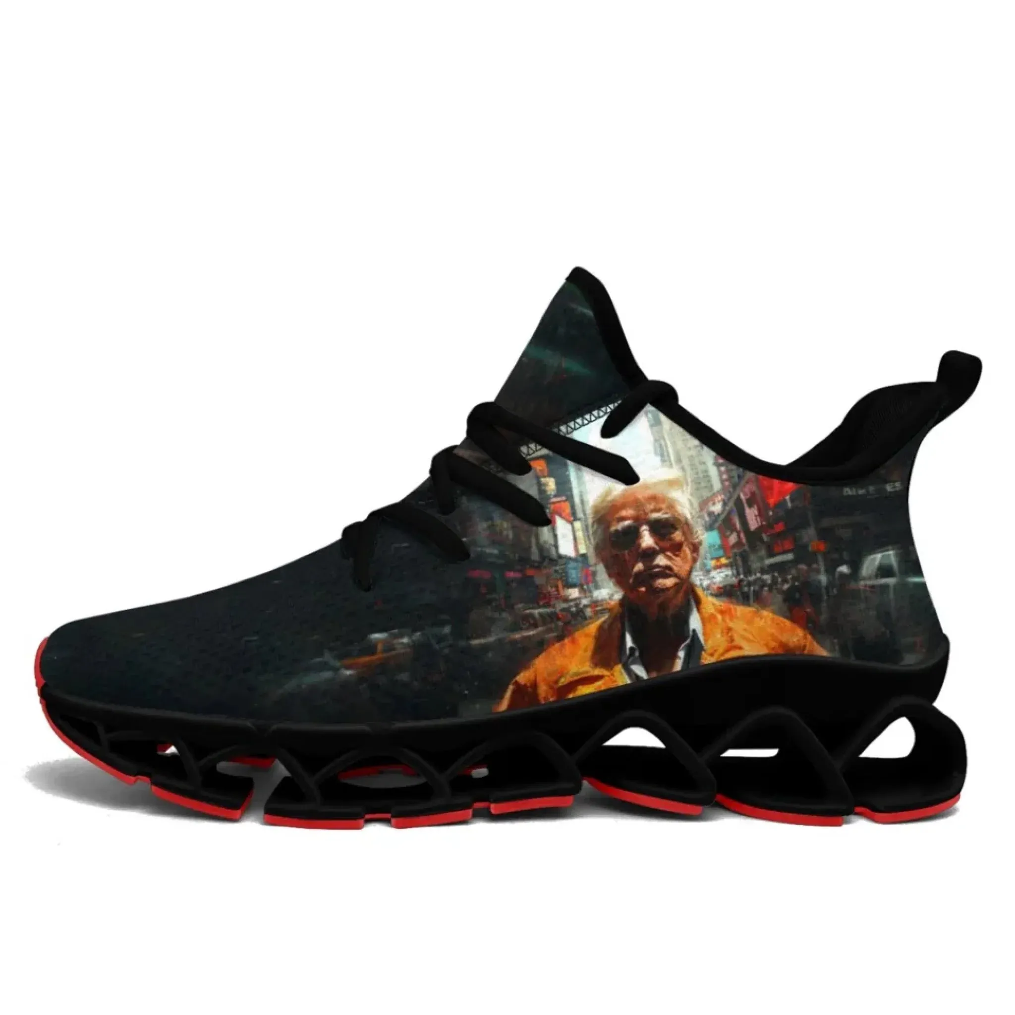 Personalized Trump Sneakers, Custom Lace-Up Pride Shoes, Patriotic Unisex Walking Shoes