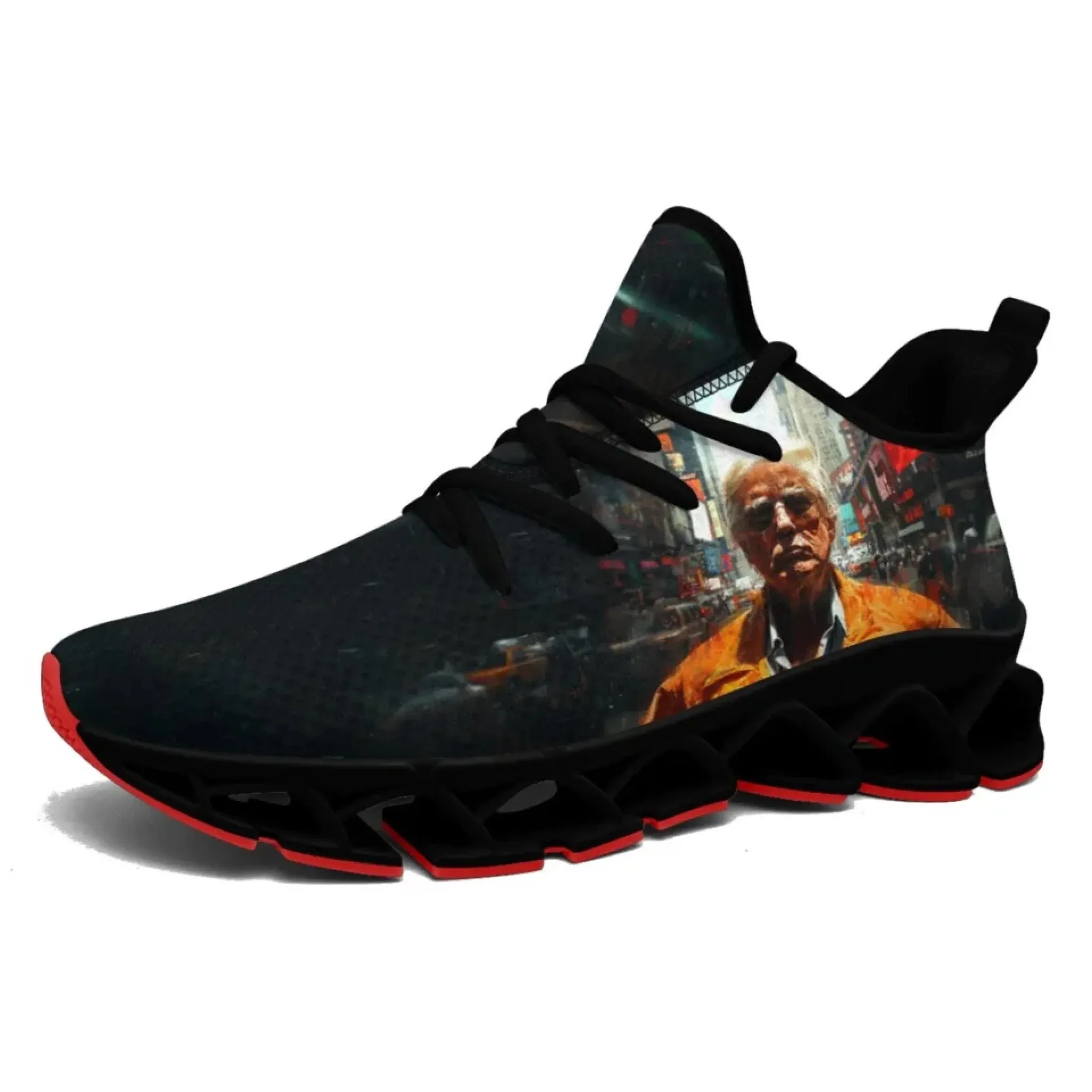 Personalized Trump Sneakers, Custom Lace-Up Pride Shoes, Patriotic Unisex Walking Shoes