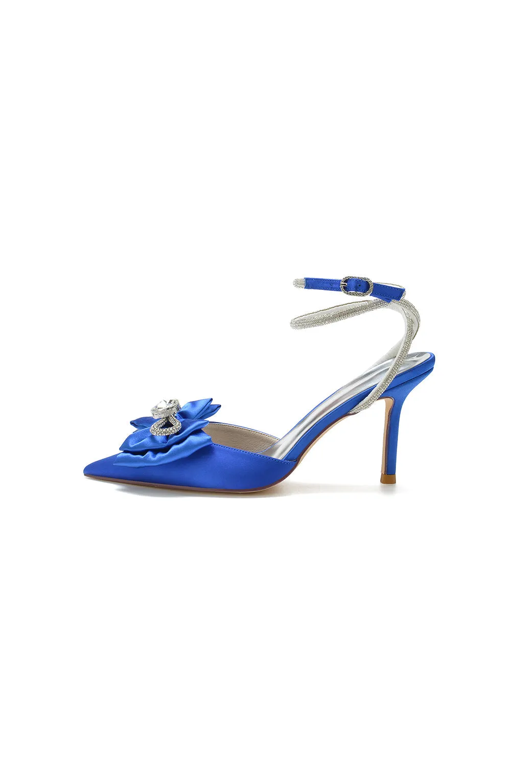 Pointed Toe Heels with Ribbon Bow