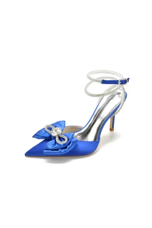 Pointed Toe Heels with Ribbon Bow