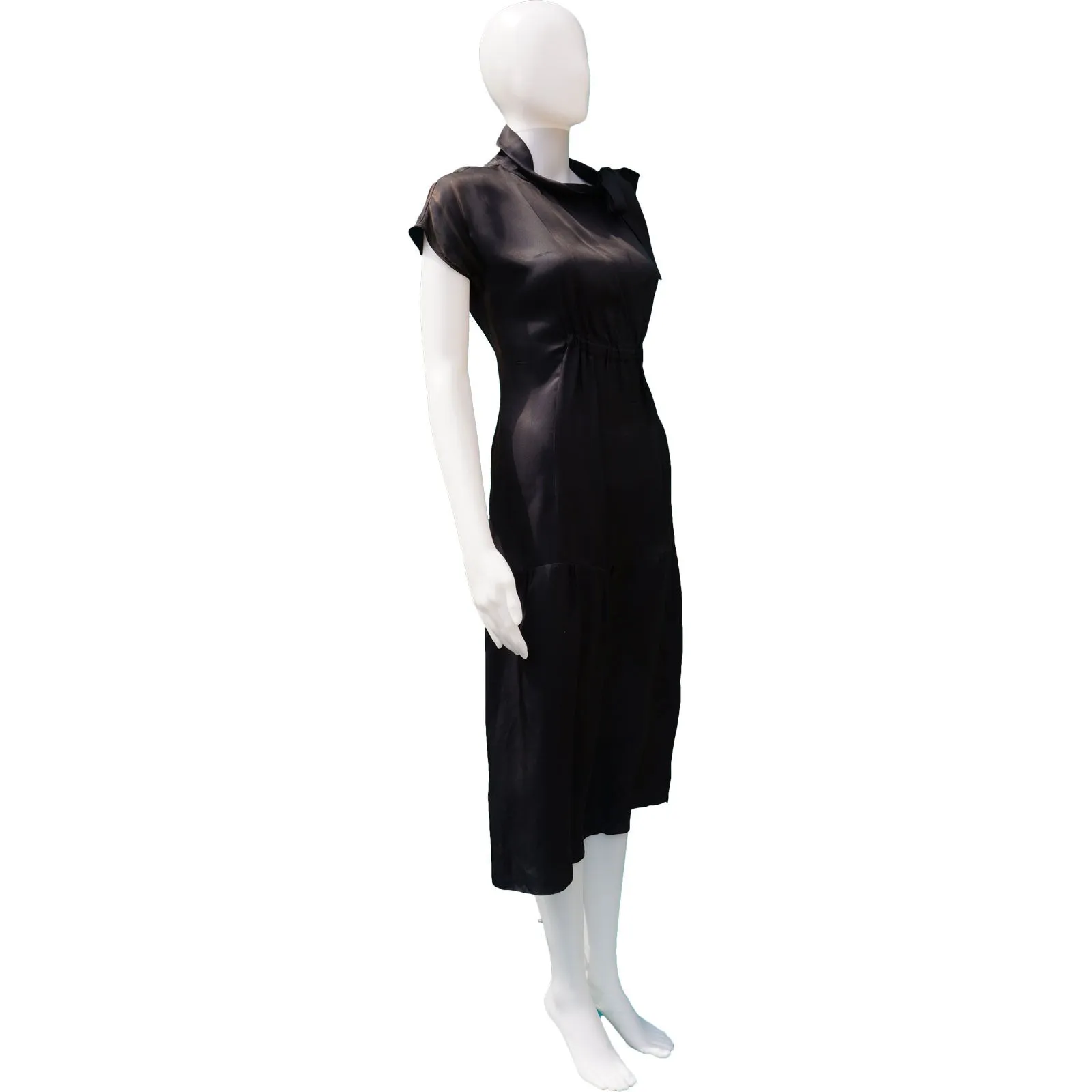 PRADA SILK WITH TIE NECK DRESS