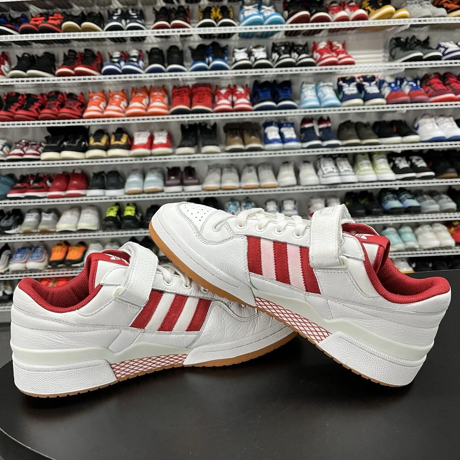 Rare 2018 Adidas Forum Low White Power-Red Gum B37769 Men's Size 11.5