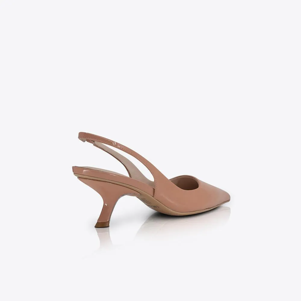 Sandra Heel Patent Peach