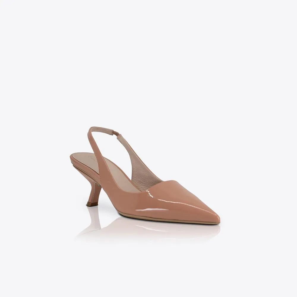 Sandra Heel Patent Peach