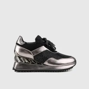 Statement Sneakers Pewter SCR03