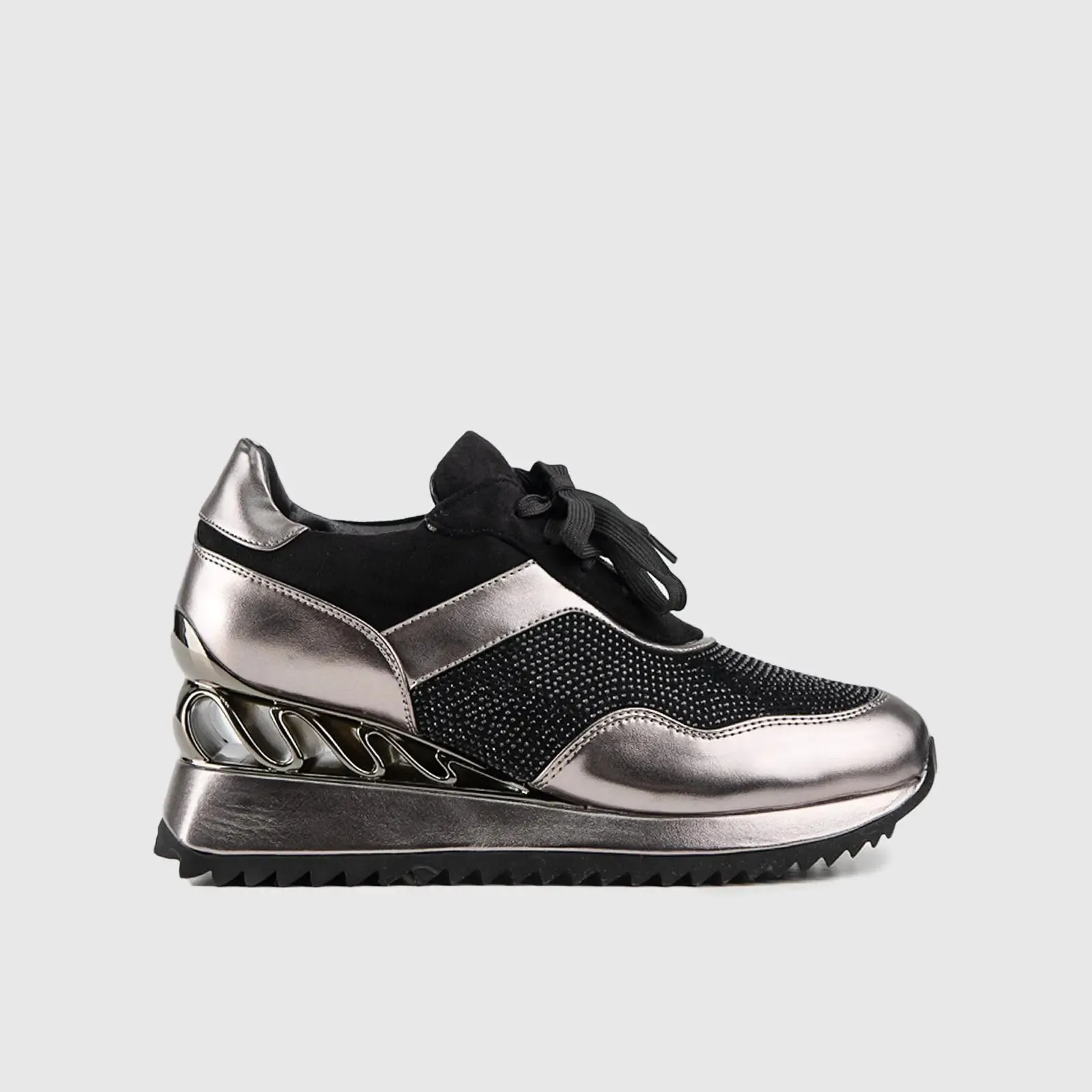 Statement Sneakers Pewter SCR03